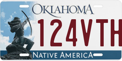 OK license plate 124VTH