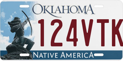 OK license plate 124VTK