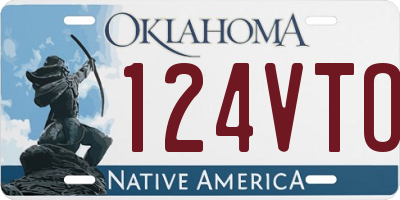 OK license plate 124VTO