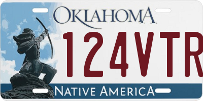 OK license plate 124VTR