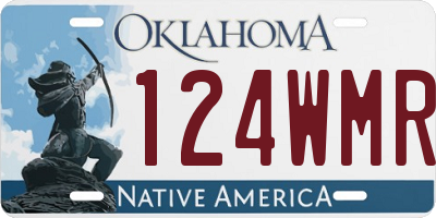 OK license plate 124WMR