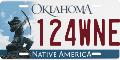 OK license plate 124WNE
