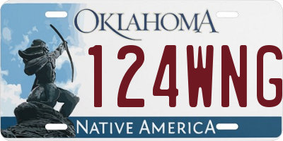 OK license plate 124WNG