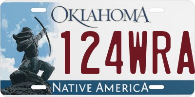 OK license plate 124WRA