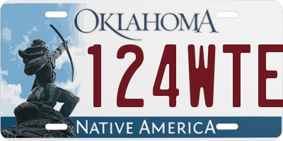 OK license plate 124WTE
