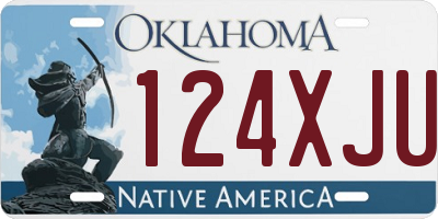 OK license plate 124XJU