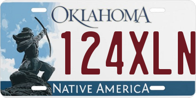 OK license plate 124XLN