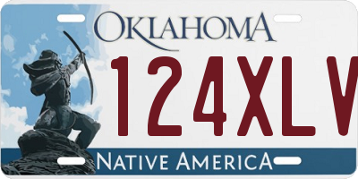 OK license plate 124XLV