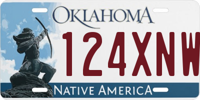 OK license plate 124XNW