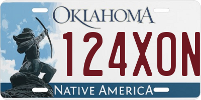 OK license plate 124XON