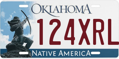 OK license plate 124XRL