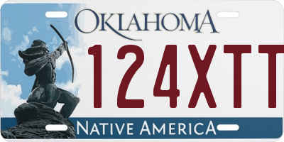 OK license plate 124XTT
