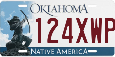 OK license plate 124XWP