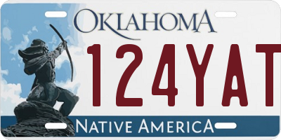 OK license plate 124YAT