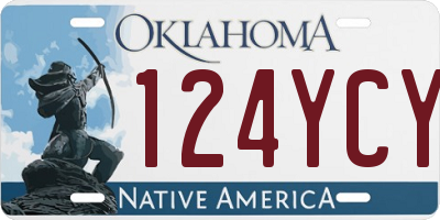 OK license plate 124YCY