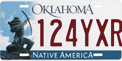 OK license plate 124YXR