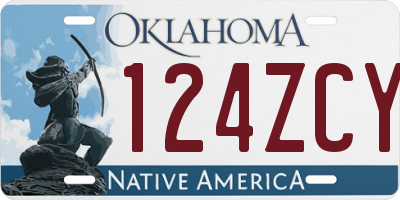 OK license plate 124ZCY