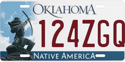 OK license plate 124ZGQ