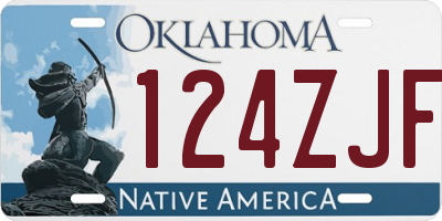 OK license plate 124ZJF