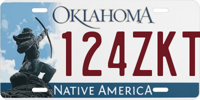 OK license plate 124ZKT