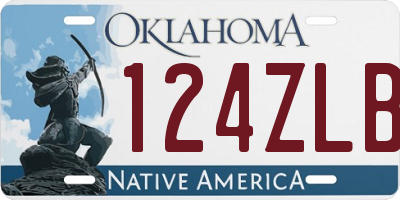 OK license plate 124ZLB