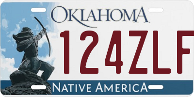 OK license plate 124ZLF