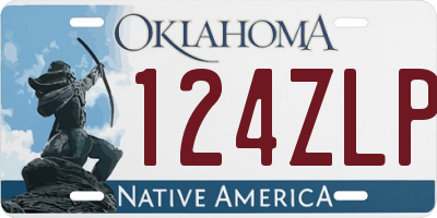OK license plate 124ZLP