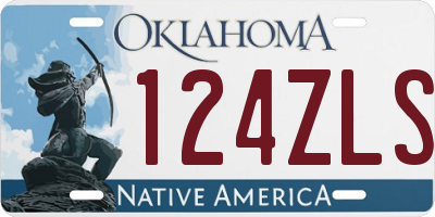 OK license plate 124ZLS
