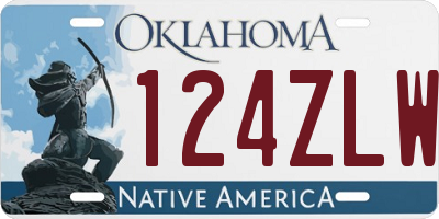 OK license plate 124ZLW