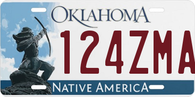 OK license plate 124ZMA