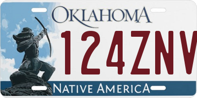 OK license plate 124ZNV