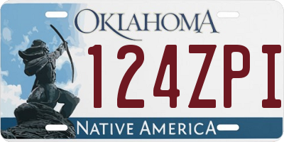 OK license plate 124ZPI