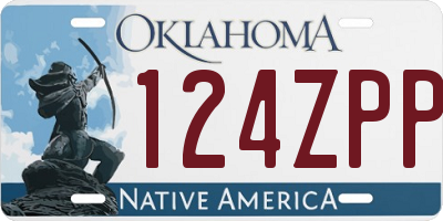 OK license plate 124ZPP