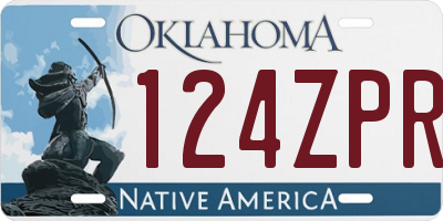 OK license plate 124ZPR