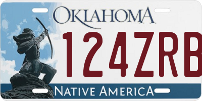 OK license plate 124ZRB