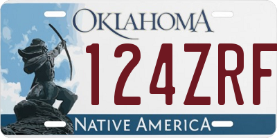 OK license plate 124ZRF