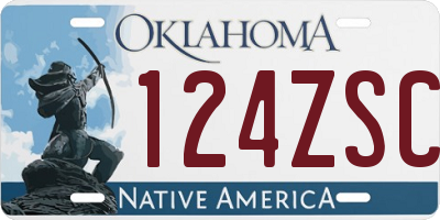 OK license plate 124ZSC
