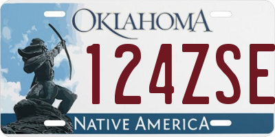 OK license plate 124ZSE