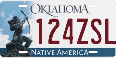 OK license plate 124ZSL