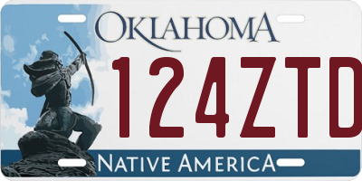 OK license plate 124ZTD