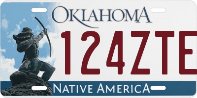 OK license plate 124ZTE