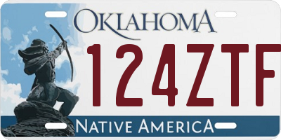 OK license plate 124ZTF