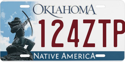 OK license plate 124ZTP