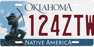 OK license plate 124ZTW