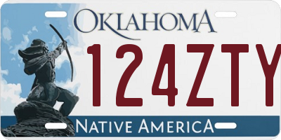 OK license plate 124ZTY