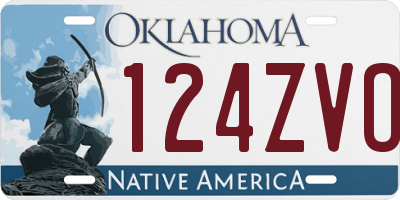 OK license plate 124ZVO