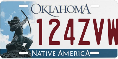 OK license plate 124ZVW