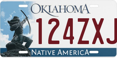 OK license plate 124ZXJ