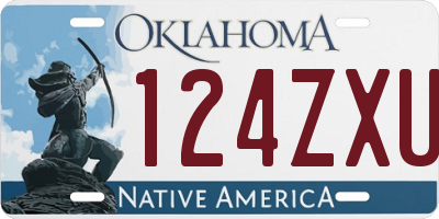 OK license plate 124ZXU
