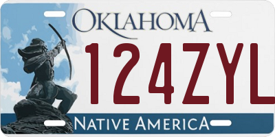 OK license plate 124ZYL